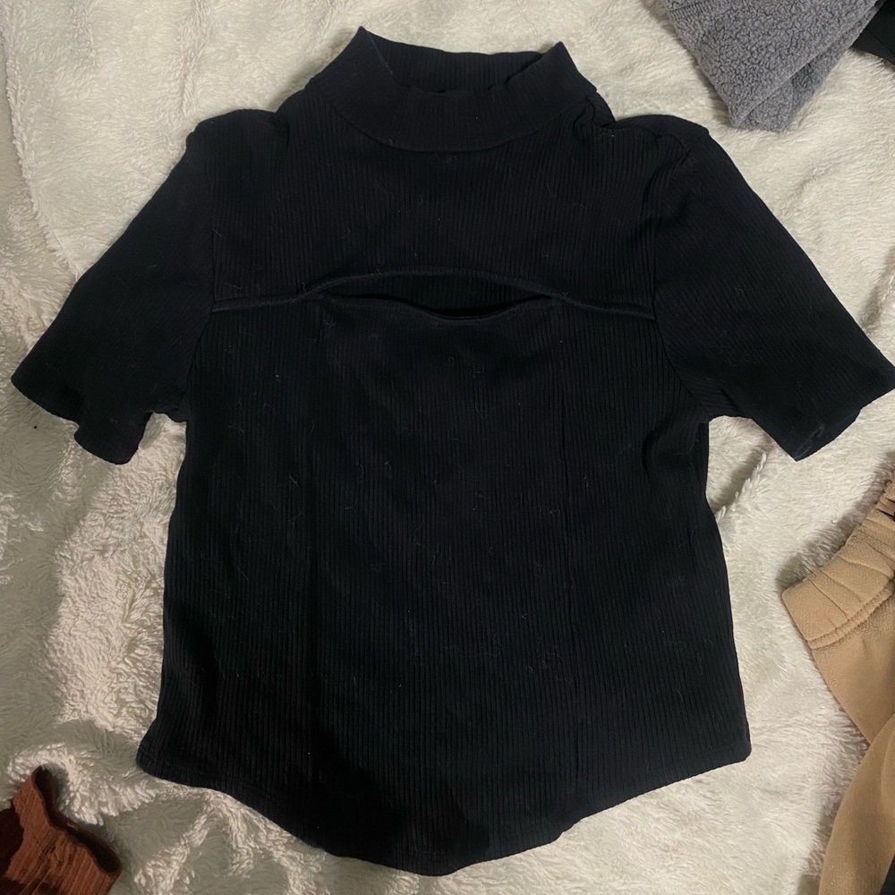Topshop Soft Mock Neck Top